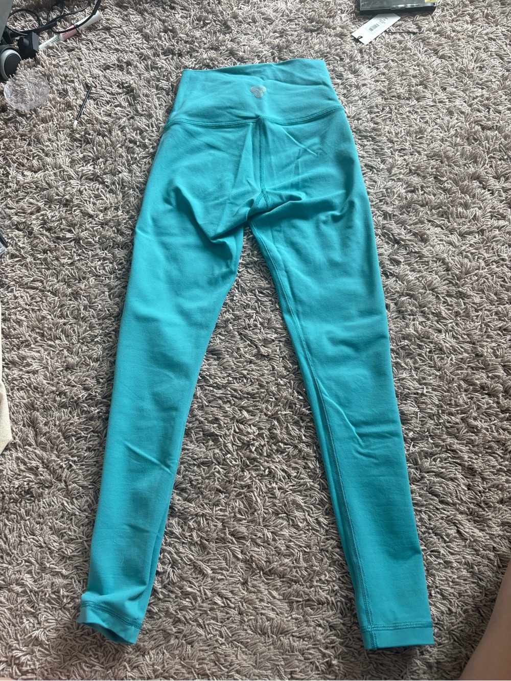 TNA Aqua Teal High-Waist Leggings - Picture 2 of 4